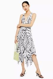 Topshop Spot Print Pleated Pinafore Dress   Nordstrom at Nordstrom